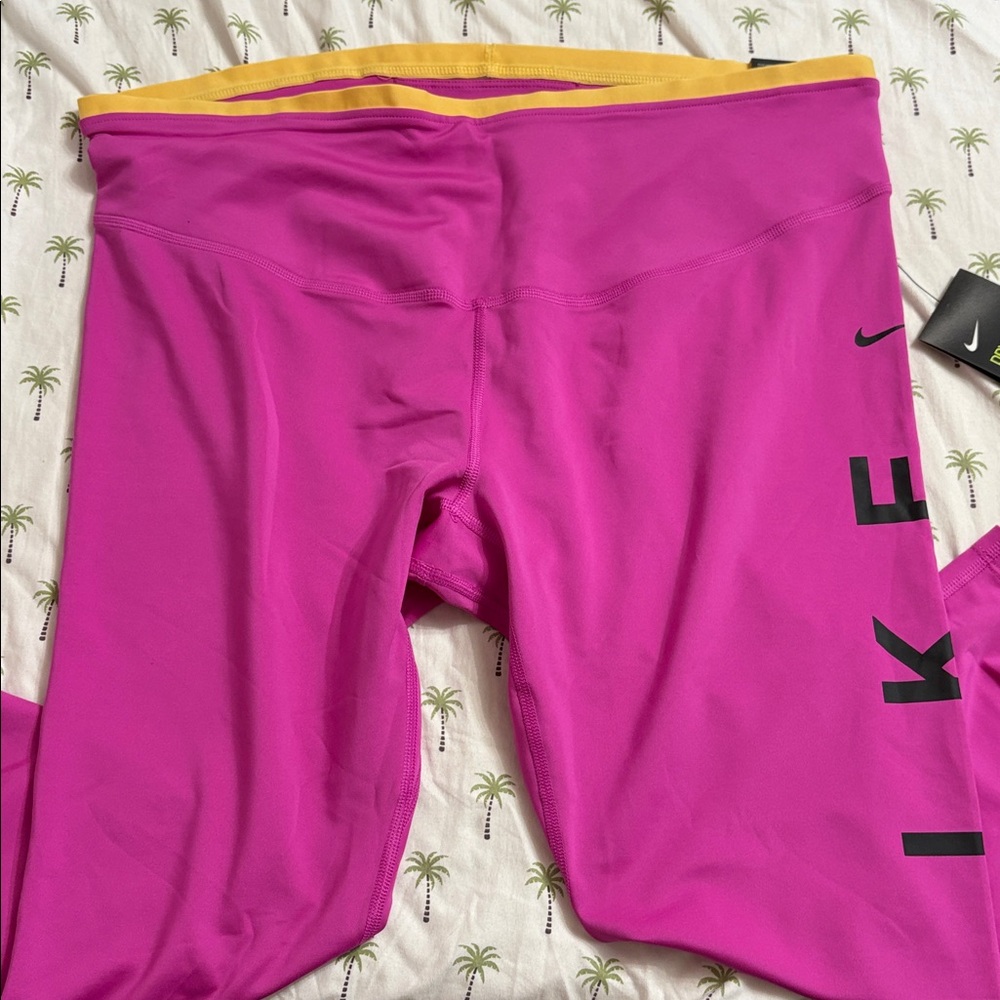 Nike Fuchsia and Yellow Leggings